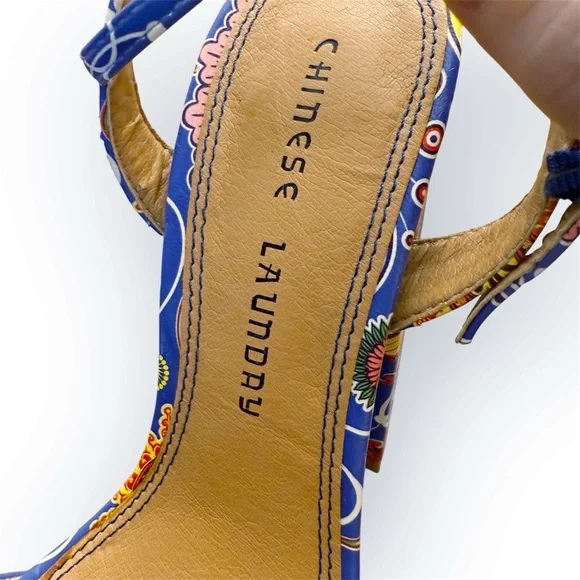 NWOT Chinese Laundry Women’s Abie Paisley Platform Psychedelic Chunky Heels - Picture 10 of 15
